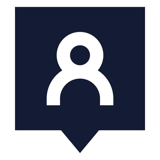 Contact Round Icon in Solid Sharp style
