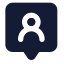 Contactround icon with solid standard style