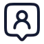 Contactround icon with stroke rounded style