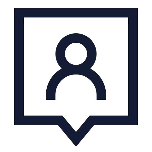Contact Round Icon in Stroke Sharp style