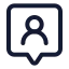 Contactround icon with stroke standard style