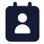 Contact icon with solid standard style