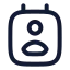 Contact icon with stroke rounded style