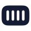 Container icon with solid rounded style