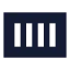 Container icon with solid sharp style