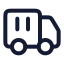 Containertruck icon with stroke rounded style