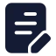 Contentwriting icon with solid standard style