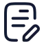 Contentwriting icon with stroke rounded style