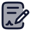 Contracts icon with duotone rounded style