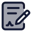Contracts icon with duotone standard style