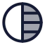 Contrast icon with duotone standard style