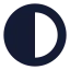 Contrast icon with solid sharp style