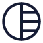 Contrast icon with stroke sharp style