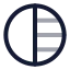 Contrast icon with twotone rounded style