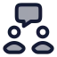 Conversation icon with duotone rounded style