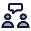 Conversation icon with duotone standard style