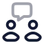 Conversation icon with twotone rounded style