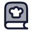 Cookbook icon with duotone rounded style