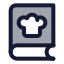 Cookbook icon with duotone standard style