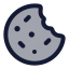 Cookie icon with duotone rounded style