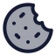 Cookie icon with duotone standard style