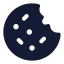 Cookie icon with solid standard style
