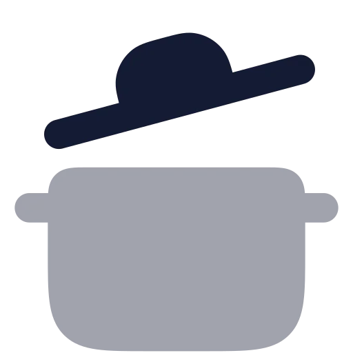 Cooking Pot Icon in Bulk Rounded style