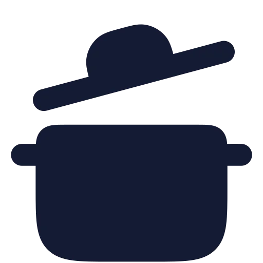 Cooking Pot Icon in Solid Rounded style