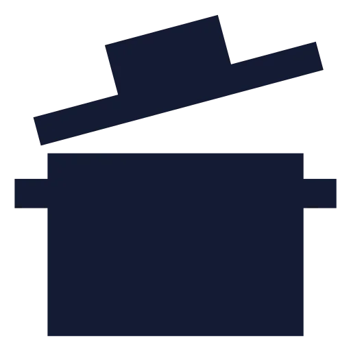 Cooking Pot Icon in Solid Sharp style