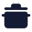 Cookingpot icon with solid standard style