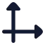 Coordinate icon with bulk rounded style