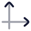 Coordinate icon with duotone rounded style
