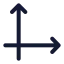 Coordinate icon with stroke standard style