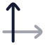Coordinate icon with twotone rounded style