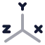 Coordinate icon with twotone rounded style
