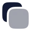 Copy icon with bulk rounded style