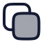Copy icon with duotone rounded style