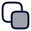 Copy icon with duotone rounded style