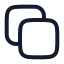 Copy icon with stroke rounded style