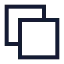 Copy icon with stroke sharp style
