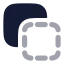 Copy icon with bulk rounded style