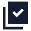 Copycheck icon with solid sharp style