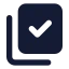 Copycheck icon with solid standard style