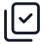 Copycheck icon with stroke standard style
