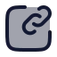 Copylink icon with duotone rounded style