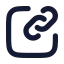 Copylink icon with solid rounded style