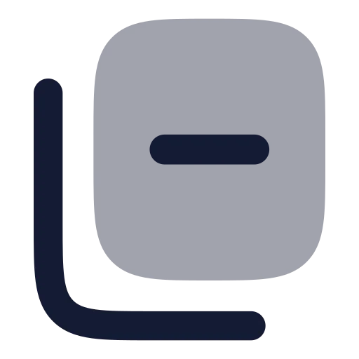 Copy Minus Icon in Bulk Rounded style