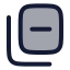 Copyminus icon with duotone rounded style