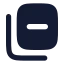 Copyminus icon with solid rounded style