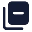 Copyminus icon with solid standard style